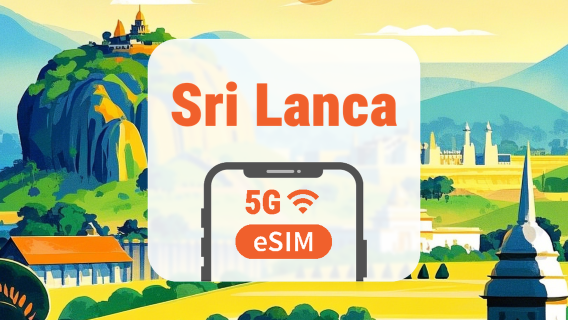 Sri Lanka 5G eSIM | Rede Dupla • Todos os AI & TikTok | 1–30 Dias | Código QR