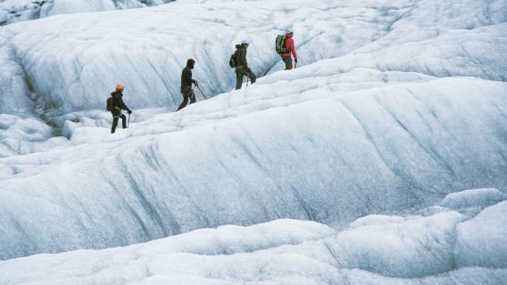 Iceland winter glacier hike + Blue Ice Cave dual experience - departure from Jokulsarlon [local guide]