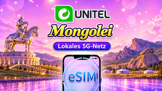 Mongolei | UNITEL 5G eSIM | Gesamtpaket | Unterstützt TikTok und ChatGPT | Unbegrenzte landesweite Anrufe und Tests | Natürliche Tagesabrechnung | 3-30 Tage | QR-Code