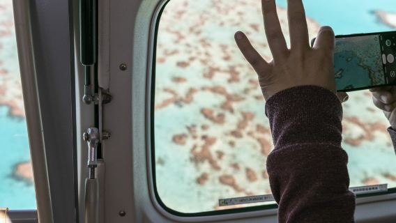 Vuelo panorámico de 60 minutos sobre el Heart Reef en las Islas Whitsunday con Ocean Rafting
