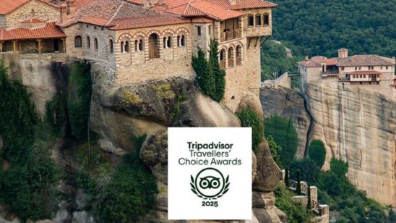 Meteora Monasteries & Caves DayTrip from Athens with Greek Lunch 