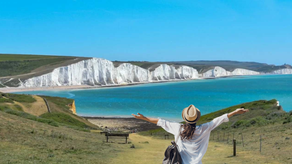 Kumpulan kecil eksklusif 15 orang Seven Sisters White Cliffs + Pekan Zaman Pertengahan lawatan sehari Tidak bangun awal, bertolak lewat