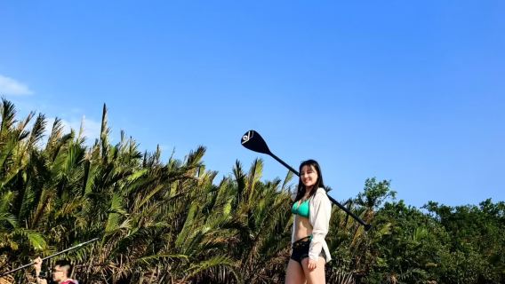 日月灣槳板穿梭 送拍攝 摘椰子現摘現喝 專業教練陪同