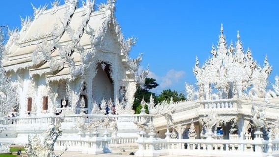 Dagstur til Mueang Chiang Rai District: Hvid Tempel + Blå Tempel + Singha Park + Lamphun Café