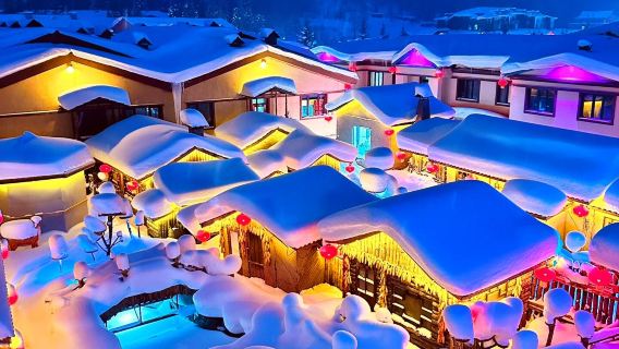 團體遊覽含馬拉雪橇、畫廊、大禿頭、雪鄉門票馴鹿雪鄉小車一日遊