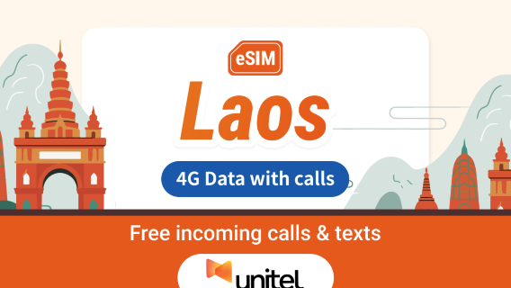 Laos Unitel Local eSIM | 10 Days High-Speed Data + Calls & SMS | Instant Setup | QR Code