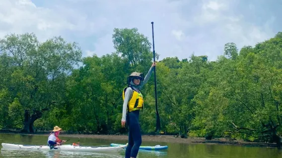 Attività di esplorazione in paddleboard nel Parco Geologico delle Mangrovie di Langkawi, Kisap
