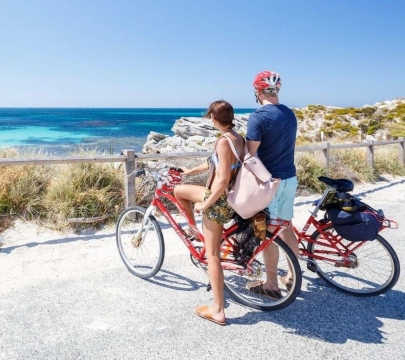 Penyewaan sepeda Rottnest Island, peralatan snorkel, dan hoverboard|Berangkat dari Fremantle Berangk