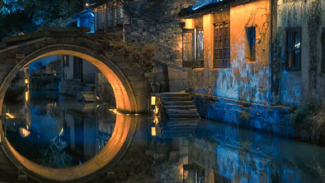 Lawatan Sehari Malam Zhouzhuang | Tiada Beli-Belan, Pemandangan Malam Kampung Air Panorama