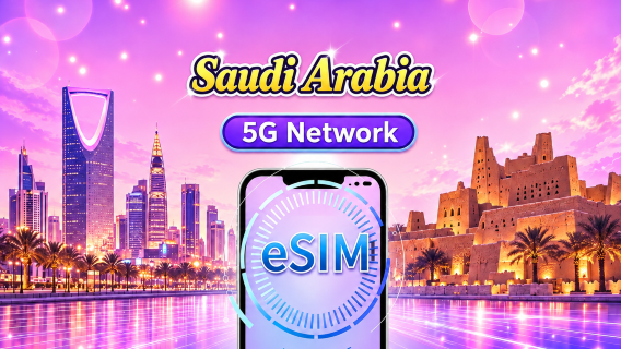 Saudi Arabia 5G eSIM | Google Maps & Chat GPT Supported | Daily/Total Data Plans | 24-Hour Billing | 1–30 Days | QR Code
