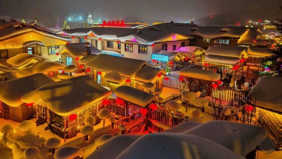 Private group tour to Snow Town (one-day trip) including horse-drawn sleigh ride and night view tour; multiple packages available for your choice.