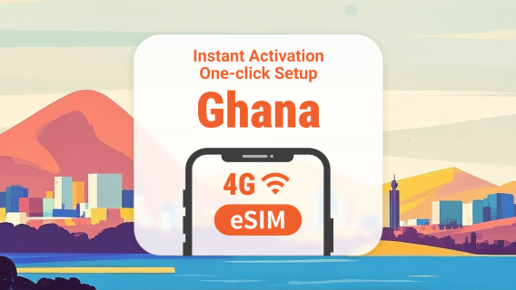 Ghana eSIM | Supports ChatGPT & TikTok | 1–30 Days | Instant QR