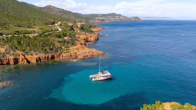 Saint-Raphaël: Brunch at Sea on a Maxi Catamaran in the Estérel