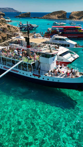 1-day private chartered tour to Popeye Village, Comino Blue Lagoon and Crystal Lagoon