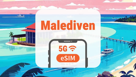 Malediven 5G eSIM | KI-Apps & TikTok | 1–30 Tage | QR-Code