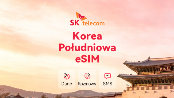 Korea Południowa SKT 5G/4G natywna eSIM | Połączenia głosowe + SMS | Numer telefonu 010 | Rozliczenie 24-godzinne | Kod QR