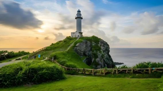 Passeio personalizado em Ishigaki, Japão | Praia de Yonehara na Ilha de Ishigaki + Farol de Cape Hirakubozaki + Mirante de Tamatorizaki※