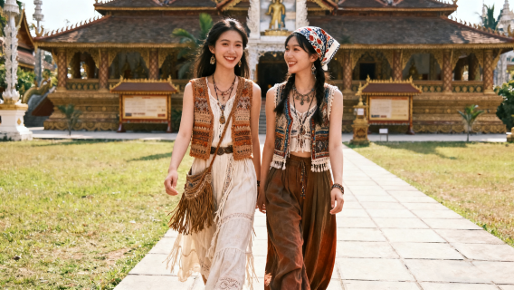 西雙版納雲南西雙版納景洪市告莊夜市旅拍【跟拍攝影親子照情侶閨蜜兒童跟拍家庭旅拍】