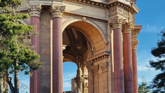 美國舊金山金門大橋+舊金山藝術宮+漁人碼頭+唐人街