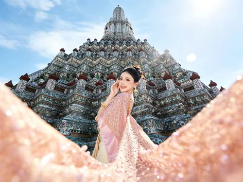 タイ・バンコク ワット・アルン（暁の寺）Tripメモリー【衣装レンタル+