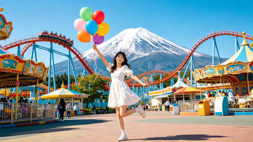 日本東京富士山列車體驗一日遊/富士急樂園&河口湖&羅森&日川