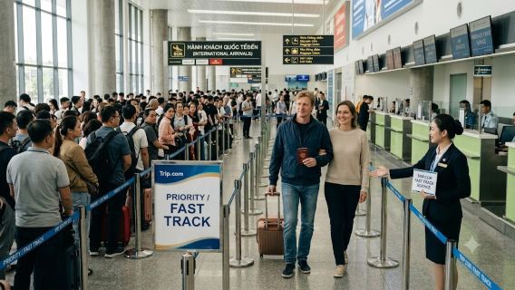 Servizio VIP Fast Track per lo sbrigo dell'immigrazione all'aeroporto Tan Son Nhat a Ho Chi Minh