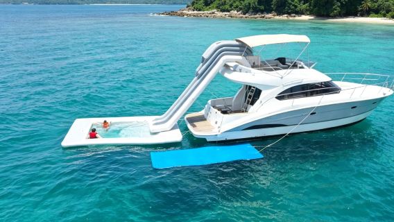 [Sewa Kapal Layar Wanning] Sewa eksklusif/kongsi kapal layar mewah 48 kaki Chengrui di Teluk Shimei, Wanning untuk pelayaran laut + memancing