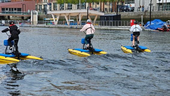 Dublin: River Liffey Hydrobike Session with Instructor