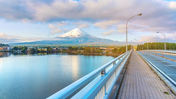 Mount Fuji one-day tour from Tokyo: 9-person small group + popular twin lakes + popular flight seats + outlet mall