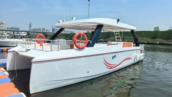 【秦皇島遊艇租賃】秦皇島市區金夢海灣娛樂網紅雙體網紅遊艇 包船出海+遊艇KTV+海釣娛樂