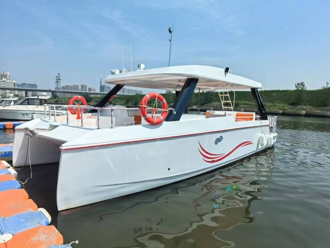 Qinhuangdao Yacht Rental: Golden Dream Bay Urban Area Fun & Instagrammable Catamaran Yacht - Private Charter + Yacht KTV + Sea Fishing Entertainment