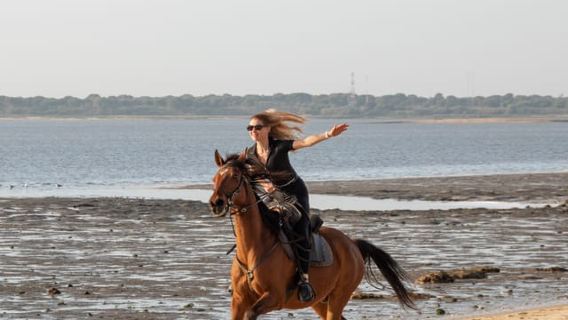 Passeggiata a cavallo privata sulla spiaggia