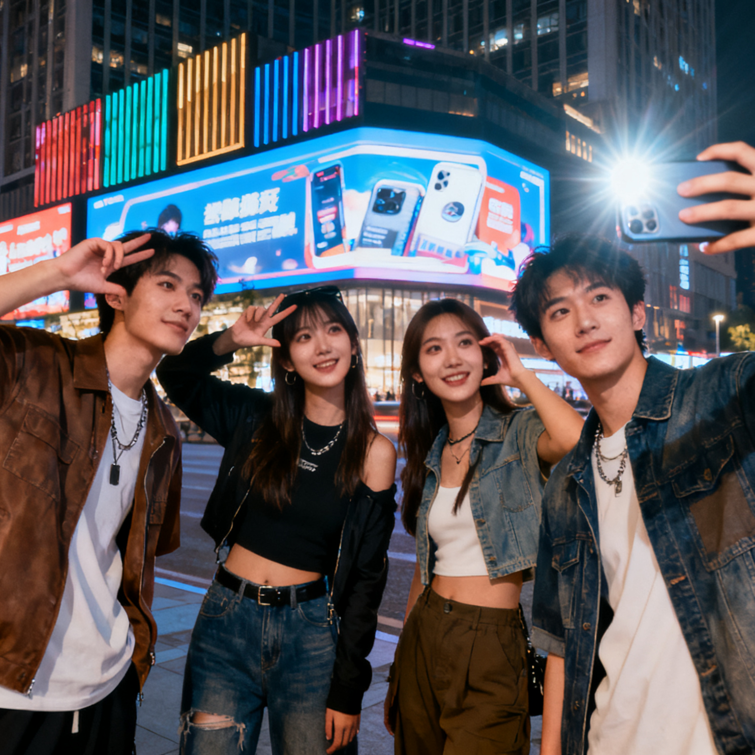 Trip Moments a Chengdu Chunxi Road[Servizi fotografici per famiglie, coppie, amiche e bambini, sessioni fotografiche durante i viaggi in famiglia]