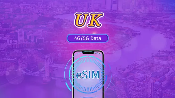 Vereinigtes Königreich | 5G/4G eSIM | Gesamtpaket | Der Verkehr wird täglich um 24:00 Uhr am Zielort zurückgesetzt | 1–90 Tage | QR-Code