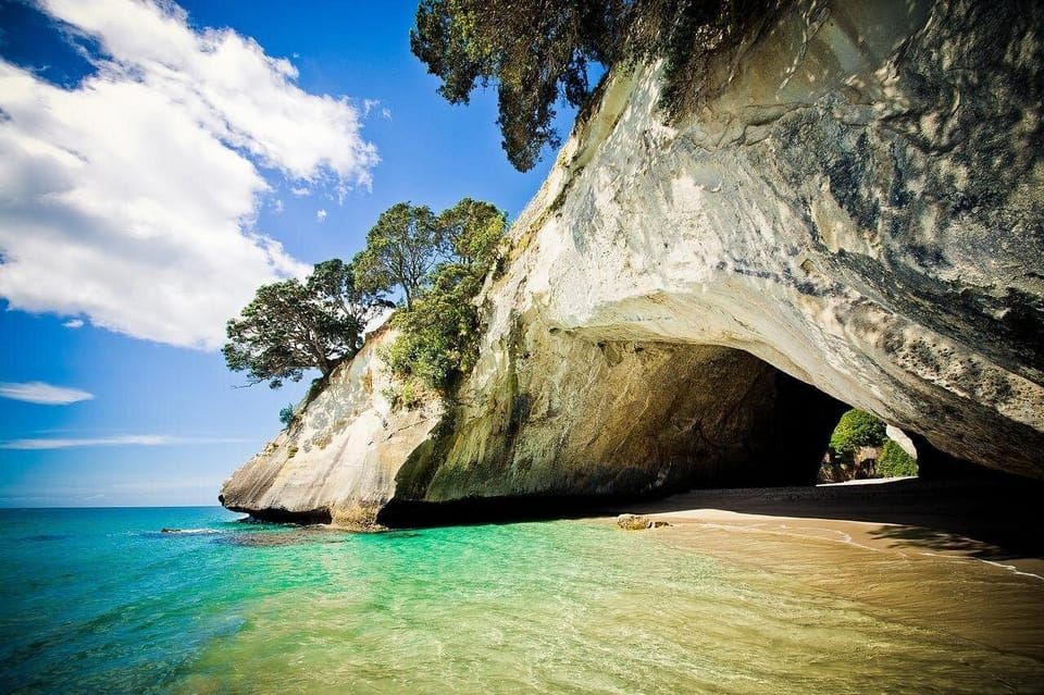 Cathedral Cove & Hot Water Beach with Lunch from Auckland