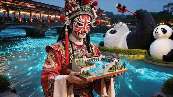 睡醒再出發●都江堰一日遊◈可選贈川劇演出/觀夜景藍眼淚