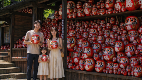 関西穴場半日帰りツアー｜勝尾寺だるま祈願・没入型寿司作り体験