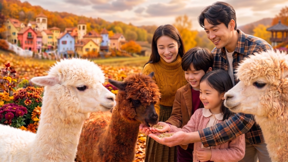 1-day tour to alpaca world + Nami Island + Garden of Morning Calm in Korea [family-friendly & couple date]