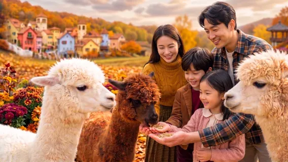 1-day tour to alpaca world + Nami Island + Garden of Morning Calm in Korea [family-friendly & couple date]