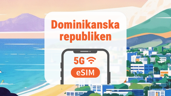 Dominikanska republiken 5G eSIM | Alla AI & TikTok | 1–30 dagar | QR-kod