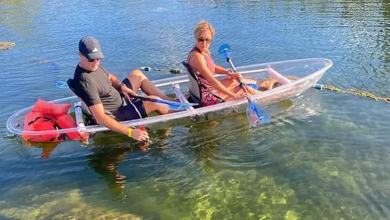Crystal River: Passeio de Caiaque Tandem Transparente para Snorkel com Peixes-Boi