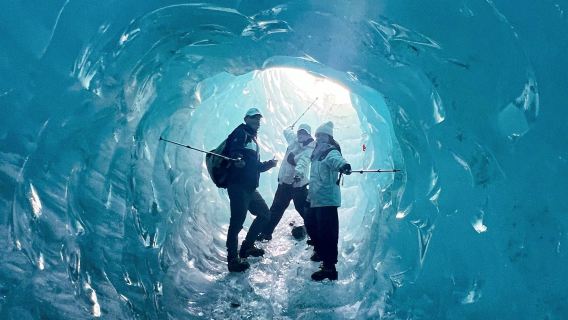 New Zealand South Island Mt. Cook Tasman Glacier Hike Boutique Small Group: Helicopter + Guide+ Equipment