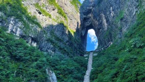 Grupo privado de medio día en la montaña Tianmen de Zhangjiajie + Pasarela de Cristal + Guía + Recogida con conductor