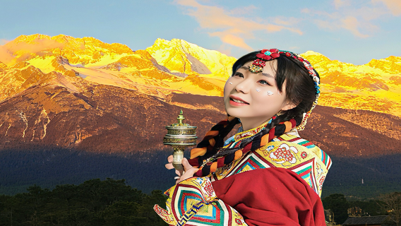 tour di un giorno a Lijiang per la vetta dello Yulong Snow Mountain con la funivia e il Parco Glaciale (Golden Mountain al sole)