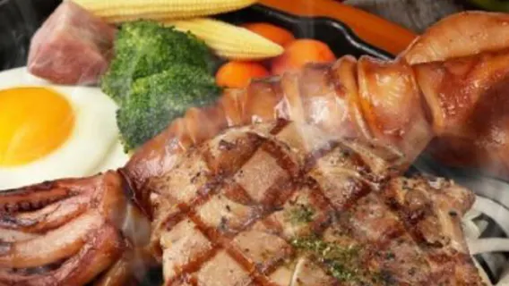 魅麗海中庭レストラン 2名様メインディッシュ＋サラダビュッフェ 昼食または夕食券（休日追加料金なし）