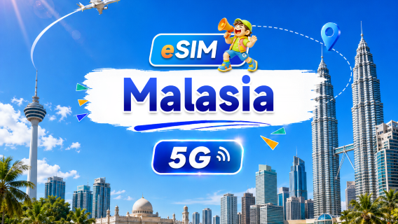 eSIM 5G de Malasia | Paquete diario/Paquete total | 500 MB/día - 30 GB en total | 1-30 días | Sistema de 24 horas | QR code