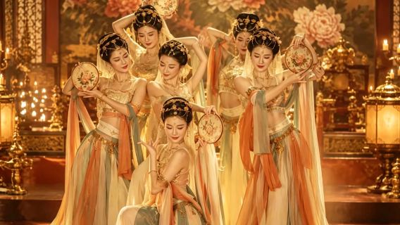 Uczta Wuhan Huafu – immersyjne widowisko i bankiet w stylu dynastii Tang (pałace w stylu Tang + kultura rytuałów i muzyki rozkwitu dynastii Tang + biesiada i występy w stylu narodowym)
