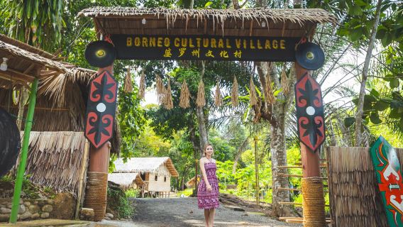 Sabah Kota Kinabalu Borneo Cultural Village + Binsuluk River Cruise Combo Share Day Tour