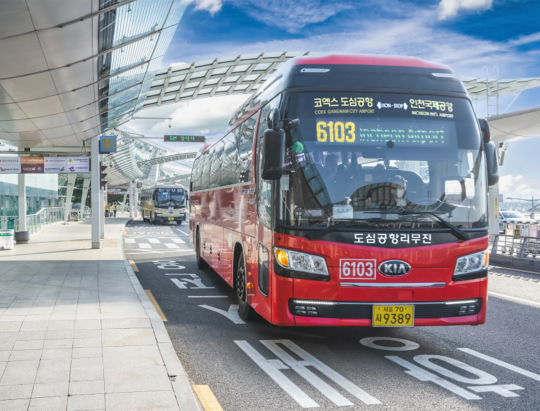 【仁川空港プレミアムバス】6103バス片道チケット|仁川空港・ソウルCOEXから出発可