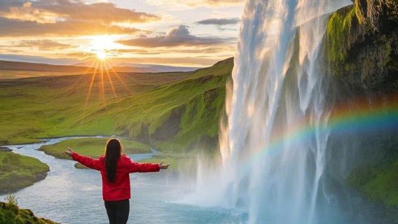 Классический однодневный тур по южному побережью Исландии: водопад Сельяландскога, Черный пляж и Вик